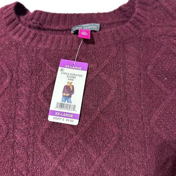 Vince Camuto Women's Cable Sweater Light Wine Size XXL - Picture 8 of 11
